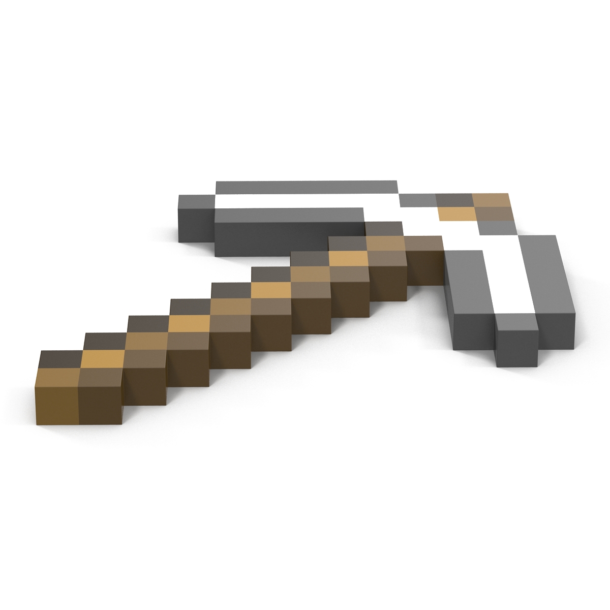 Minecraft Pickaxe Iron 3D