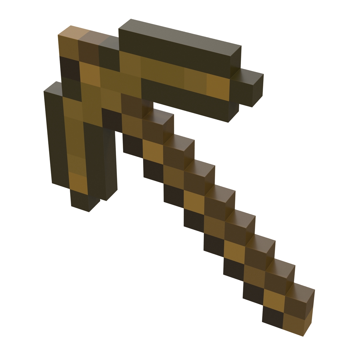 Minecraft Pickaxe Wooden 3D model