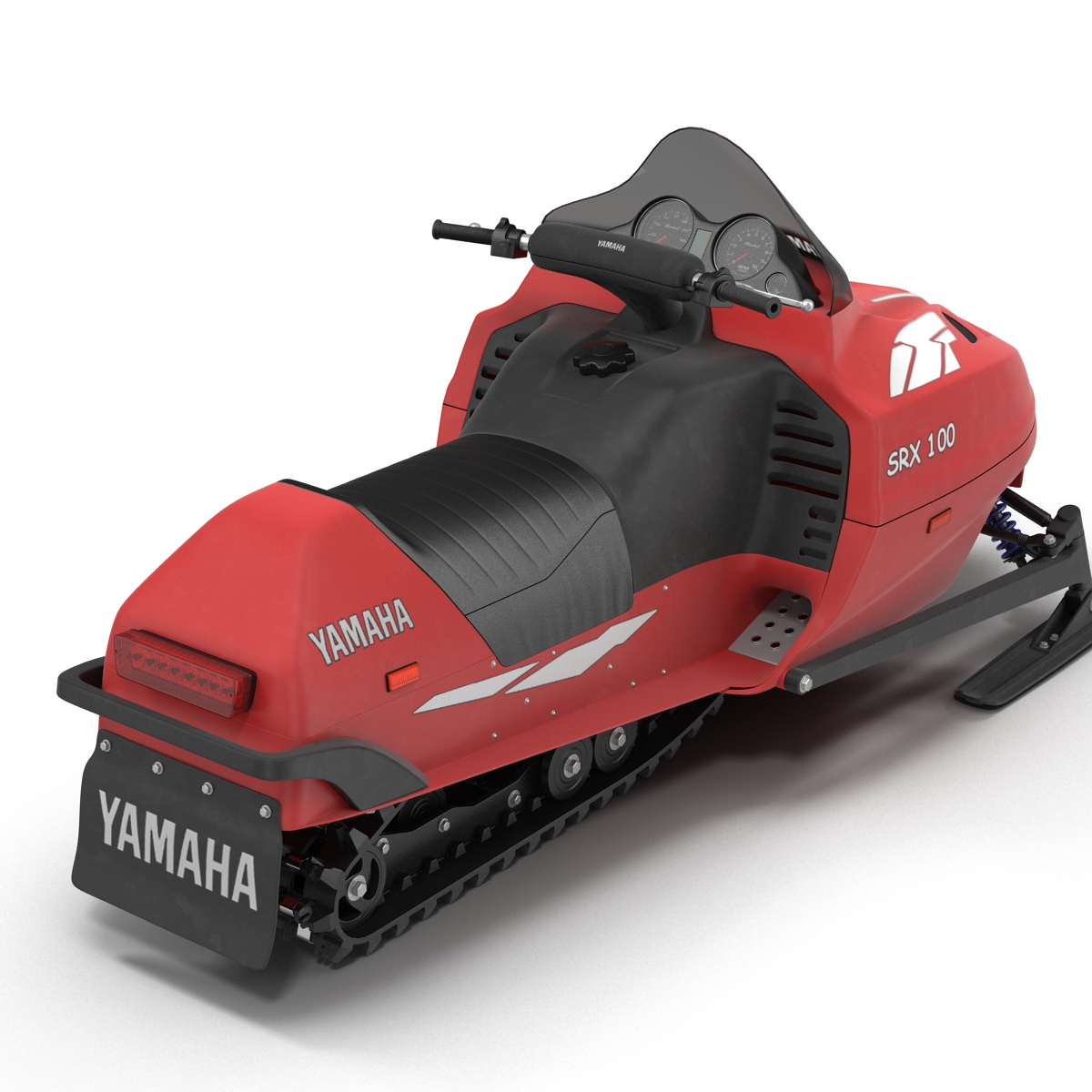 Snowmobile Yamaha Rigged 3D model