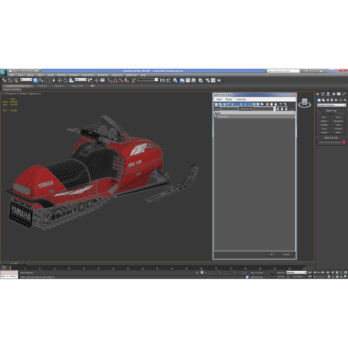 Snowmobile Yamaha 3D