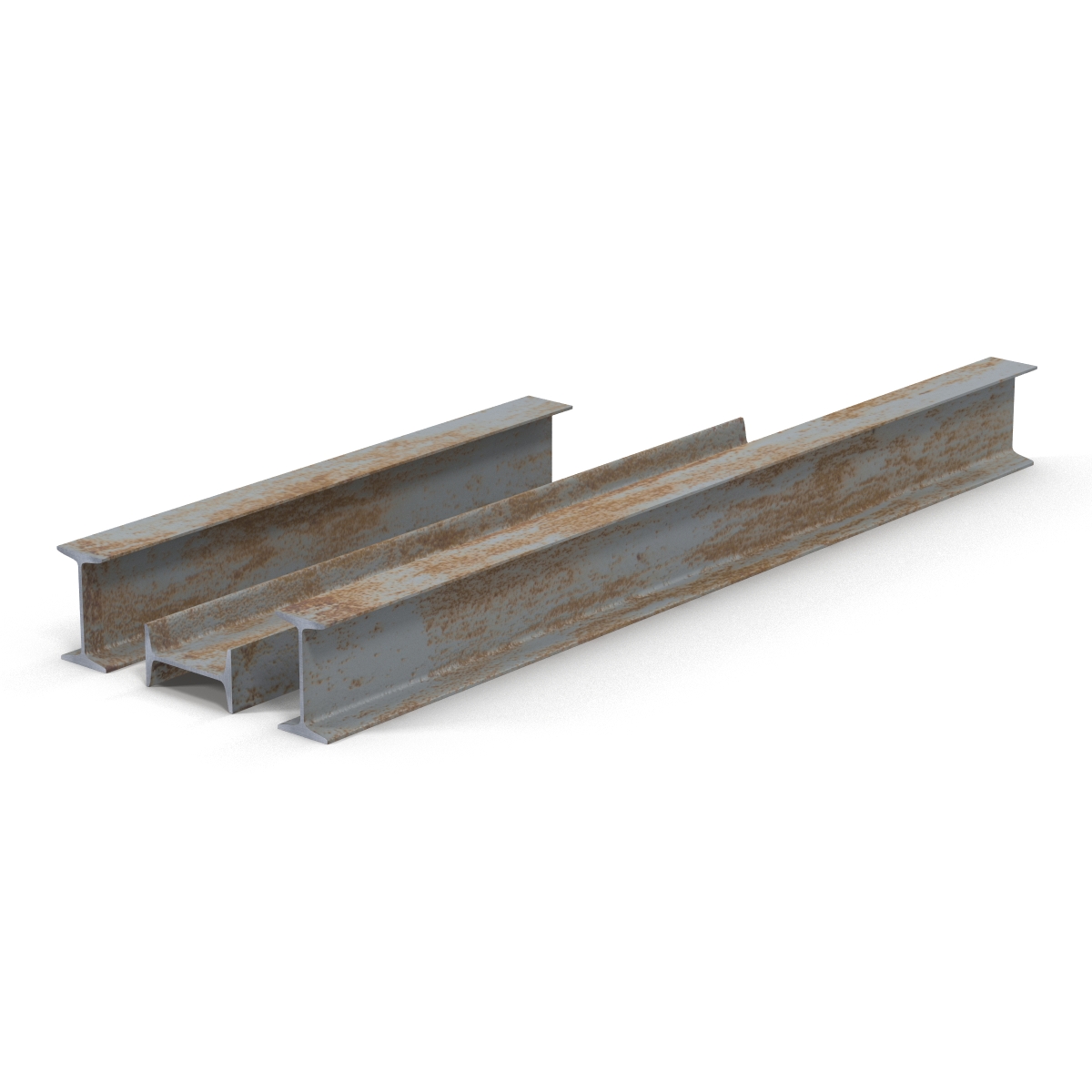 Iron Beams Set 3D model