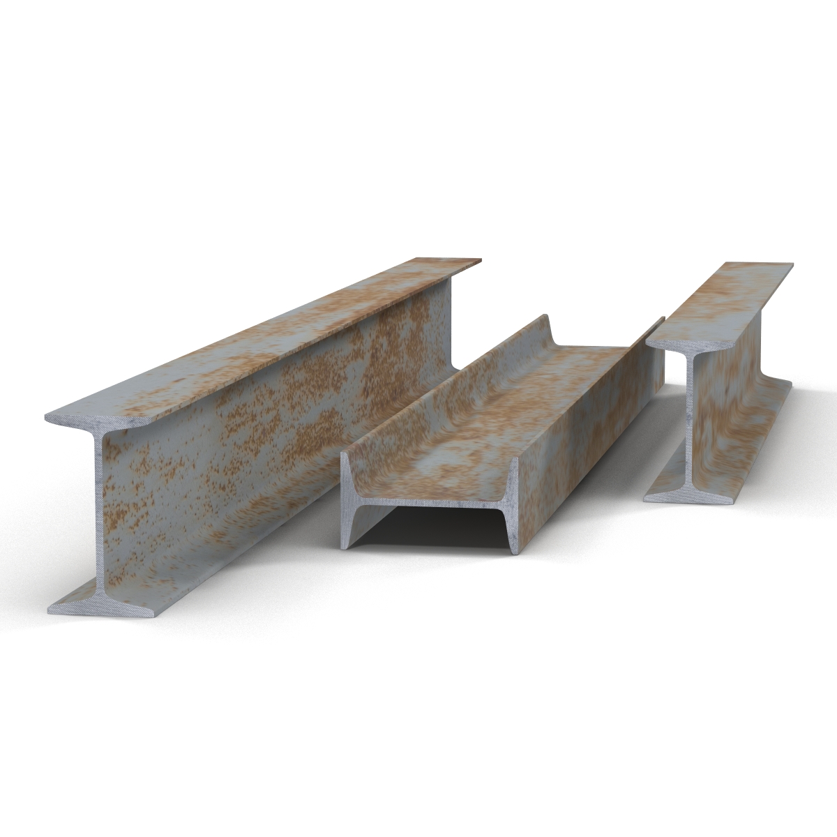 Iron Beams Set 3D model