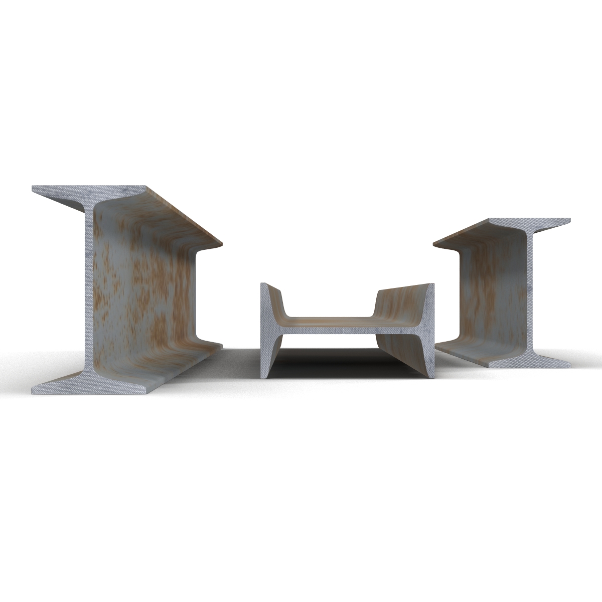 Iron Beams Set 3D model