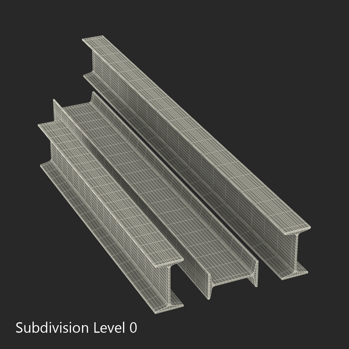 Iron Beams Set 3D model