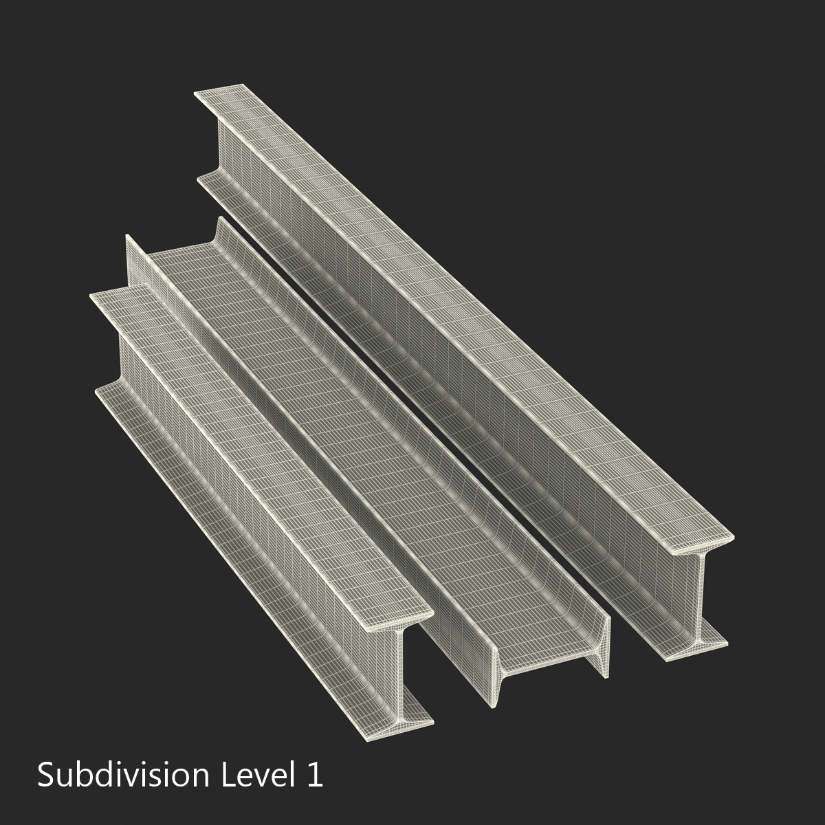 Iron Beams Set 3D model