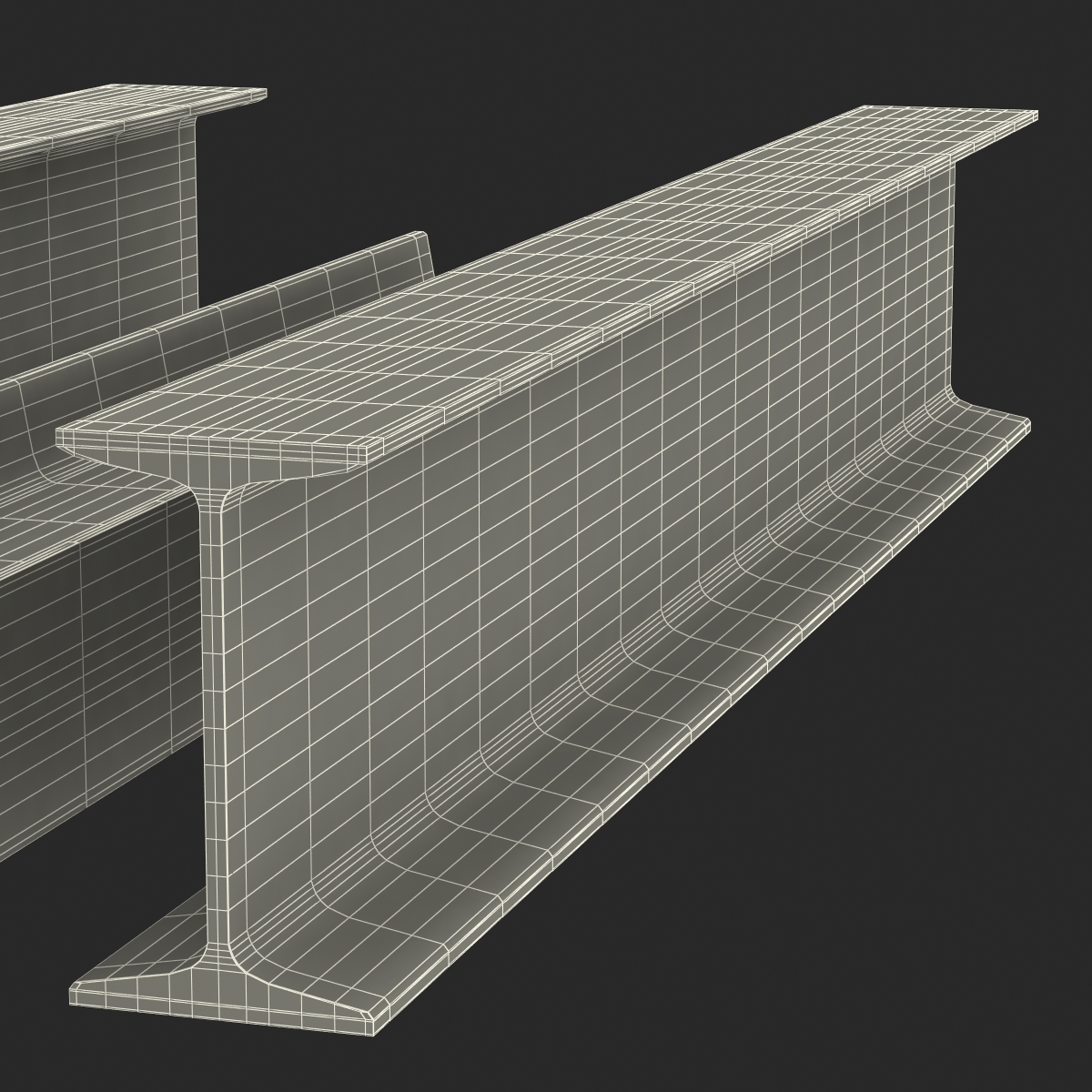 Iron Beams Set 3D model