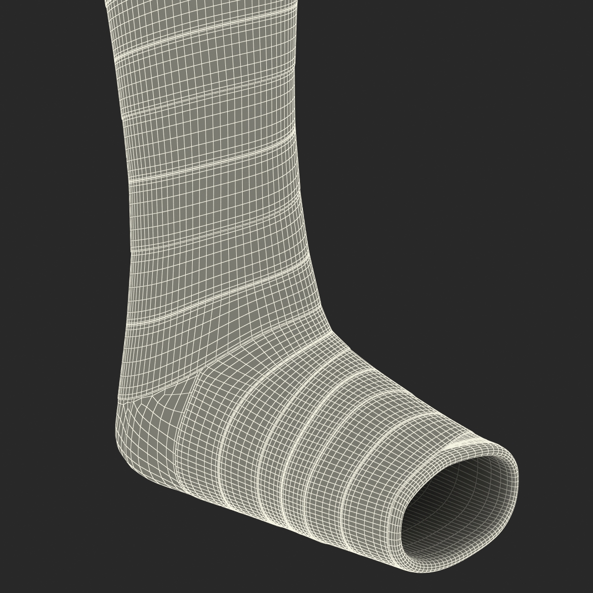 Blue Fiberglass Cast Leg 3D model