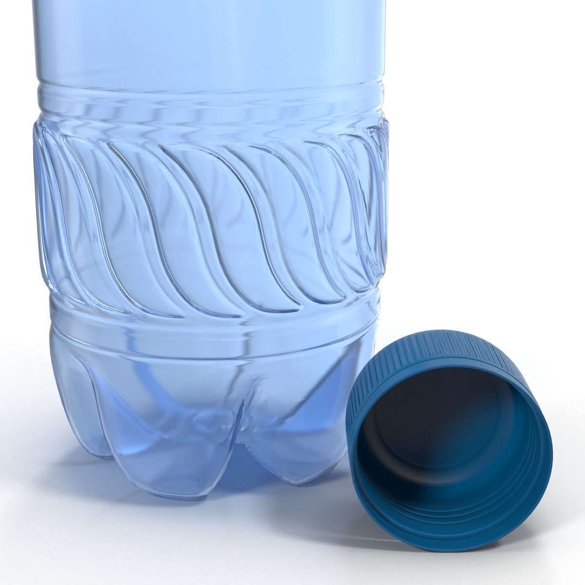 3D model Plastic Water Bottle Blue