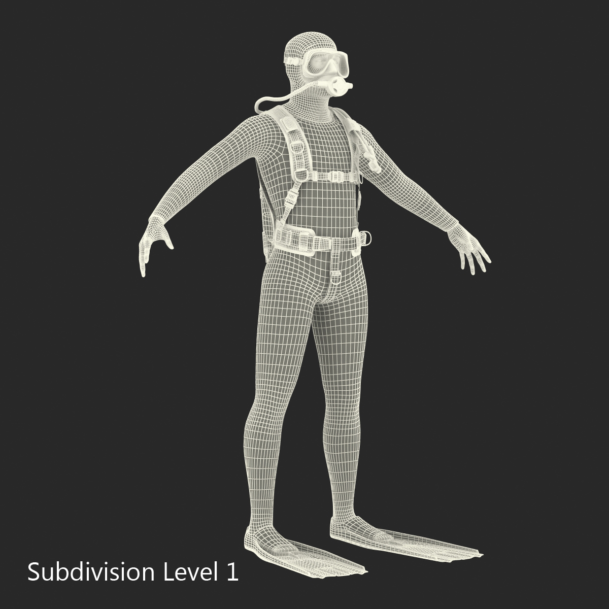 Diver 3D model