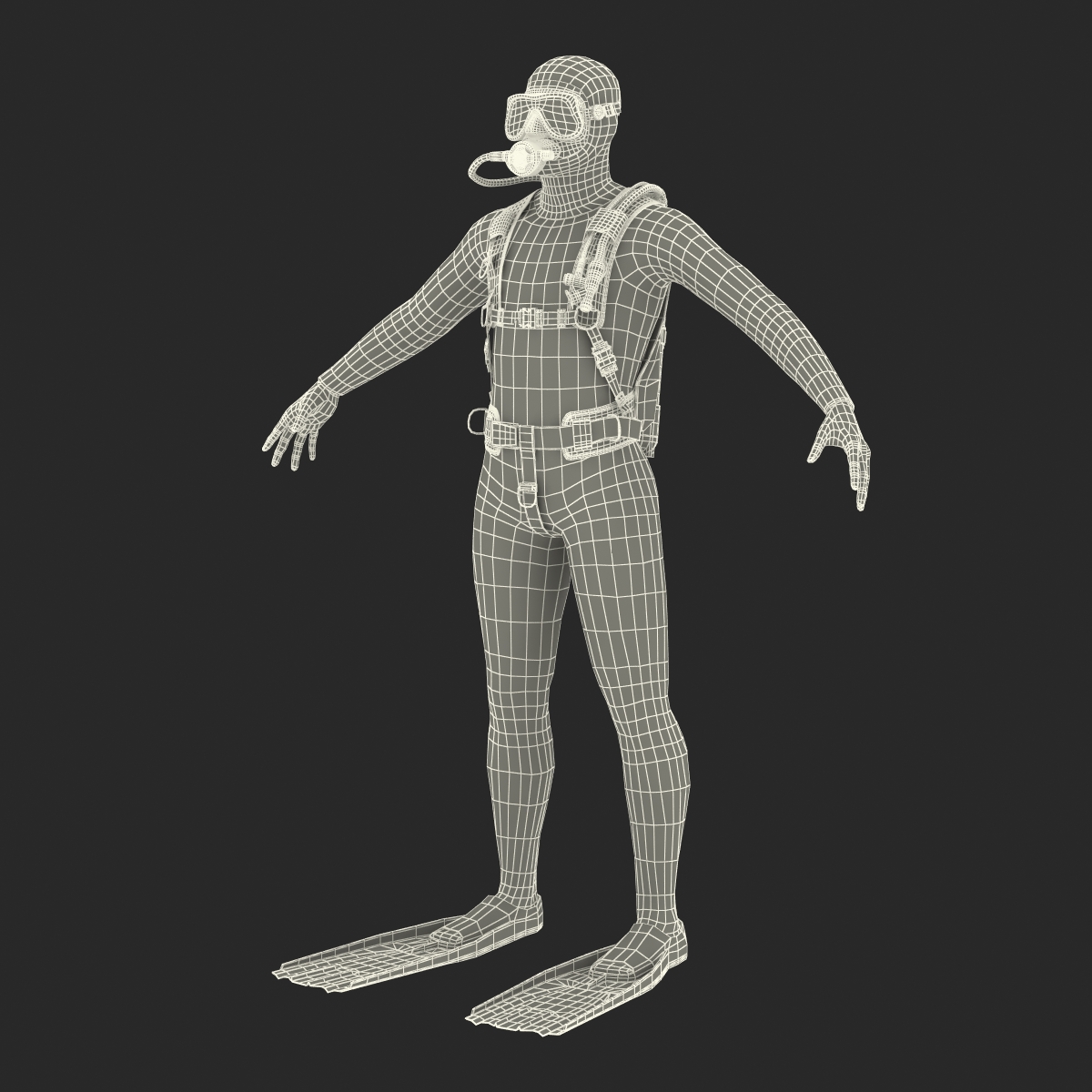 Diver 3D model