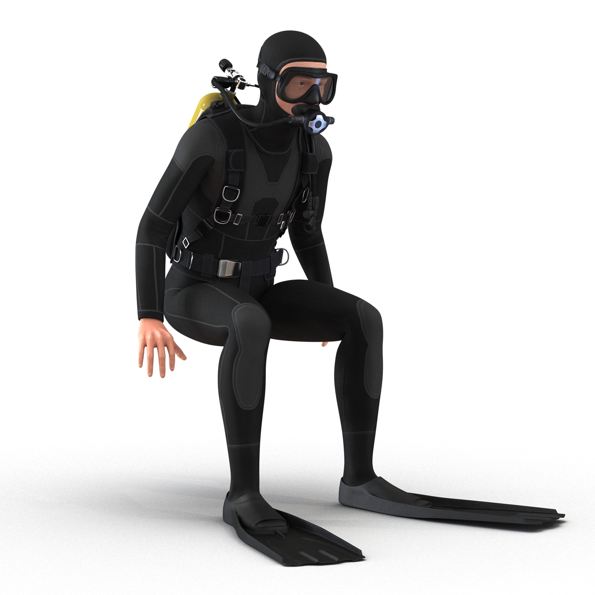 Diver Rigged 3D