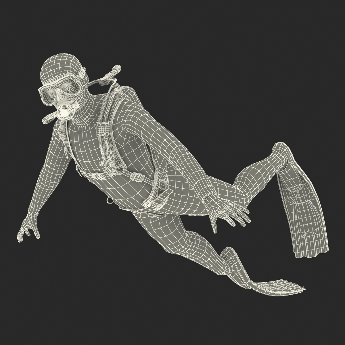 Diver Rigged 3D