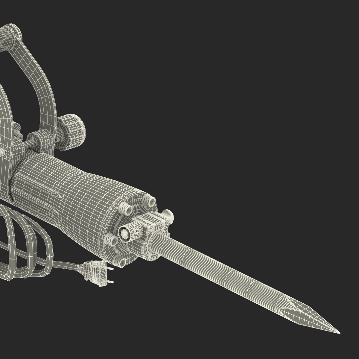 3D Electric Demolition Jack Hammer 3 model