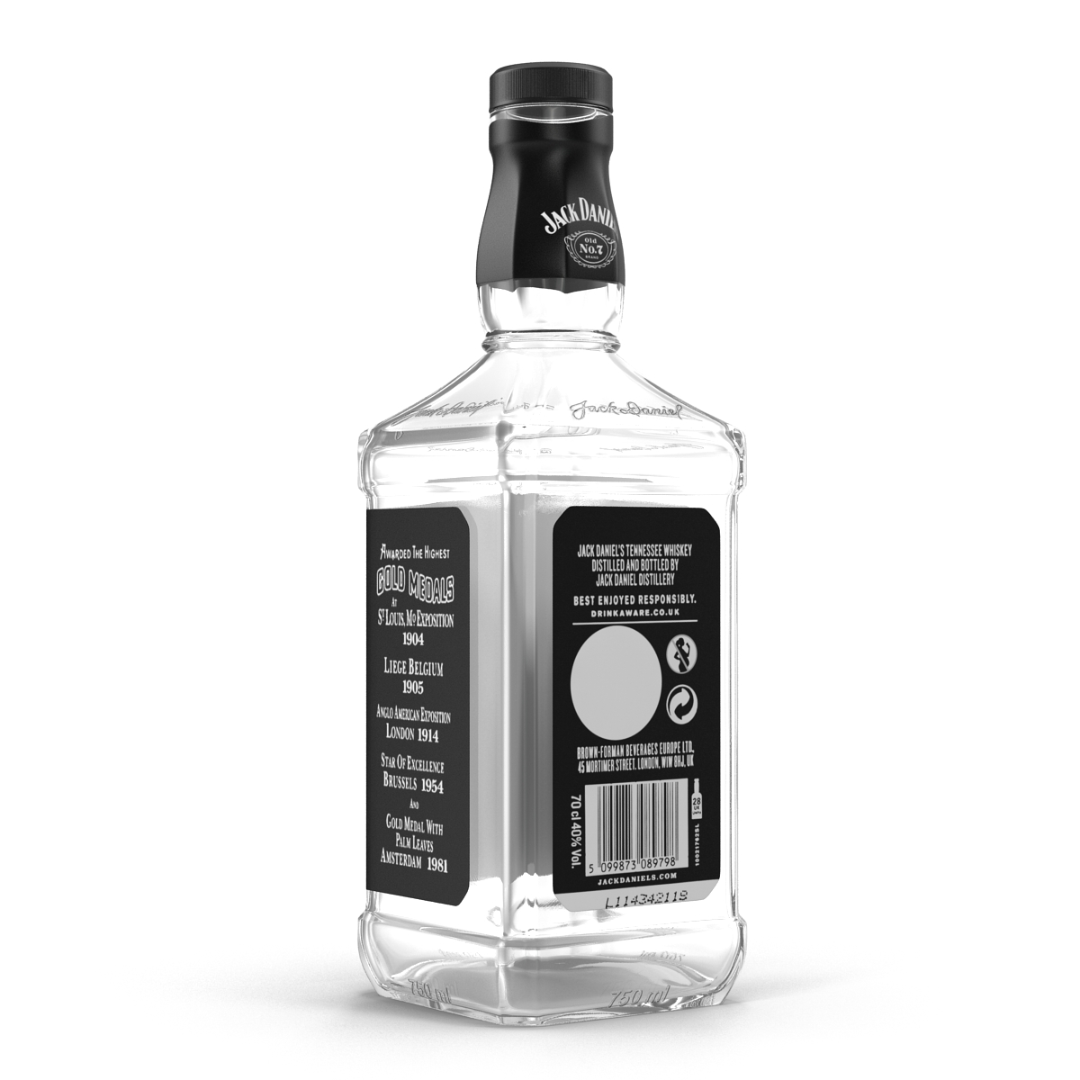 3D model Jack Daniels Bottle Empty