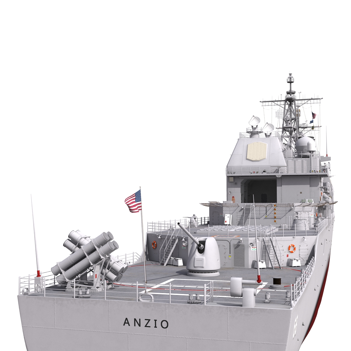 Ticonderoga Class Cruiser Anzio CG 68 3D