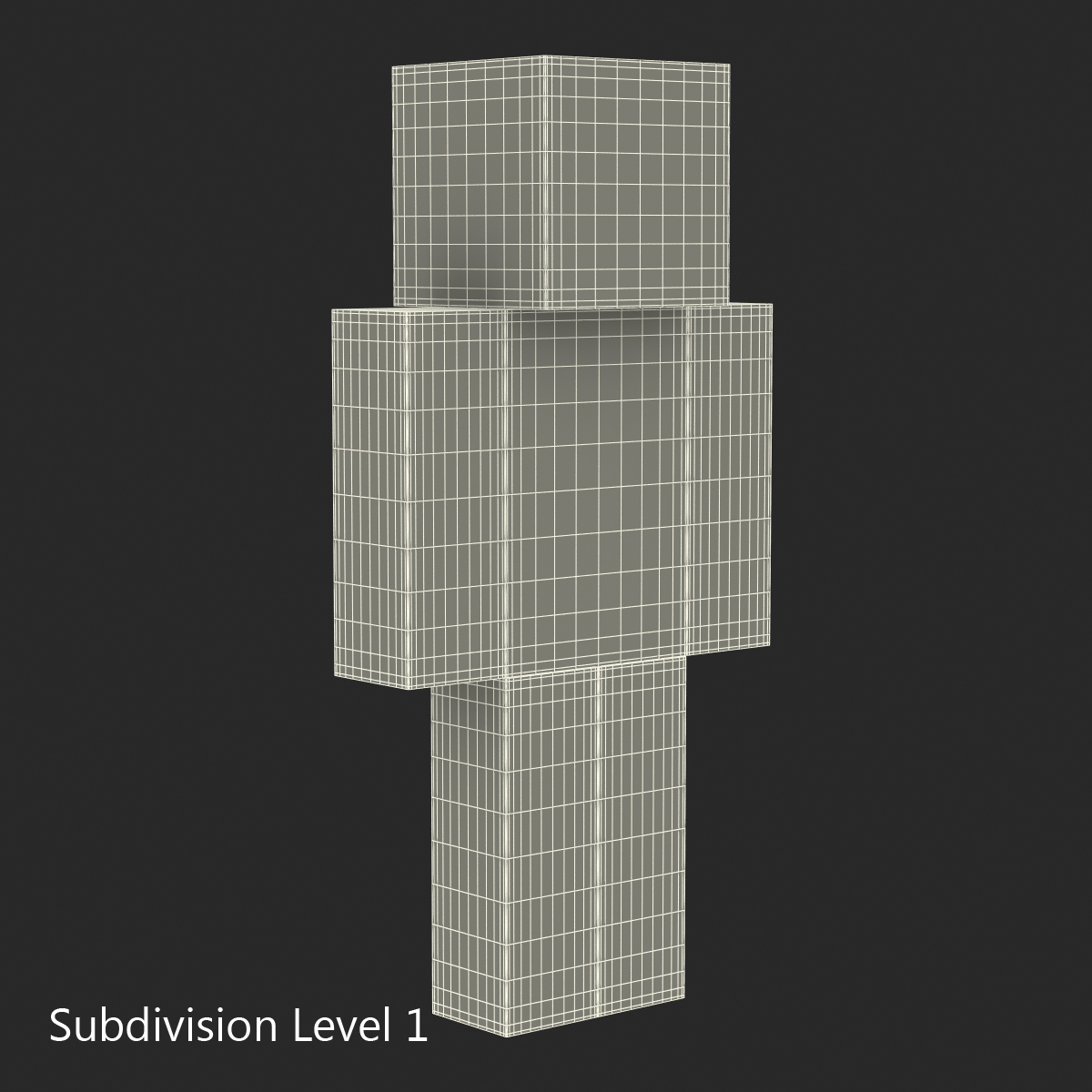 3D Minecraft Zombie Rigged model