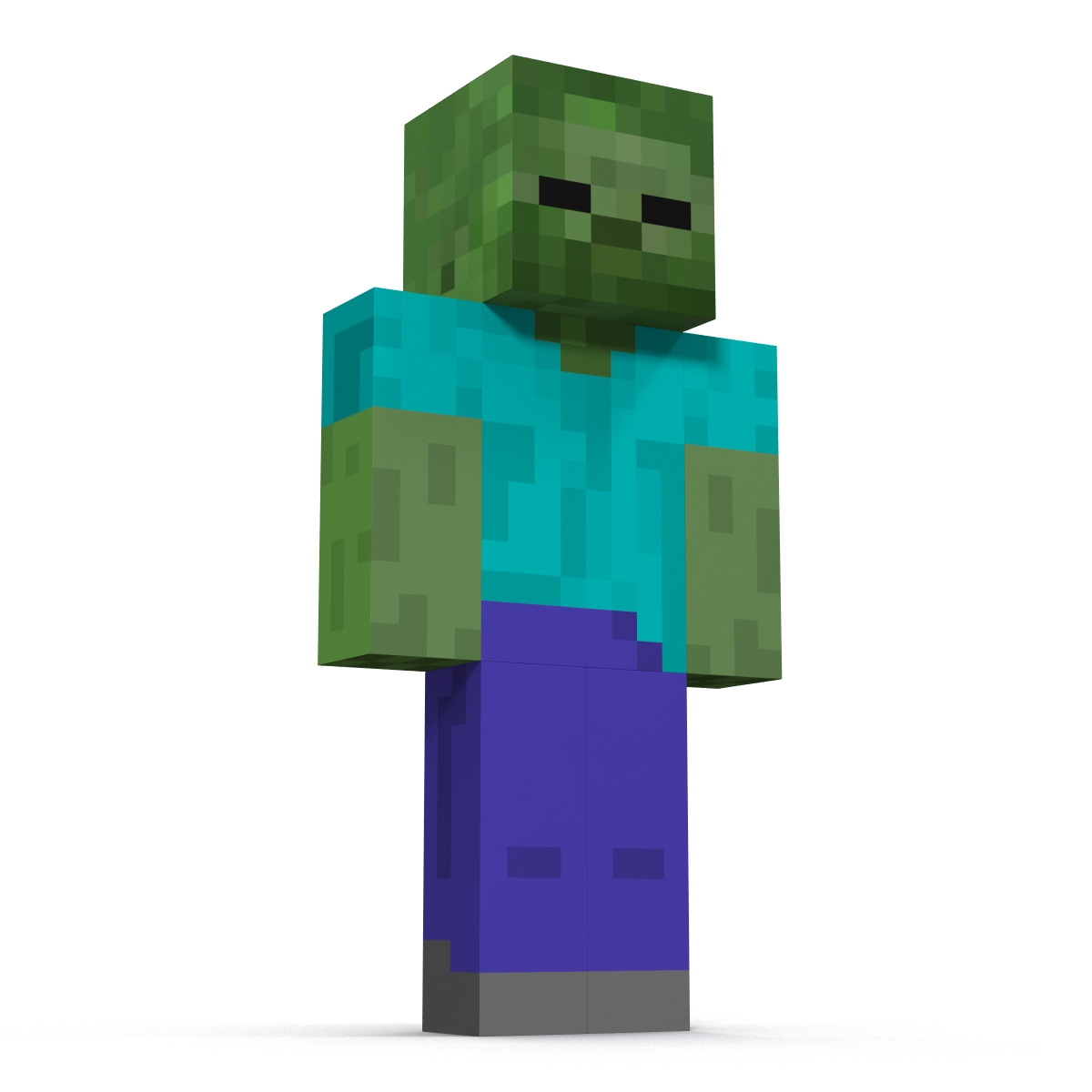 3D Minecraft Zombie