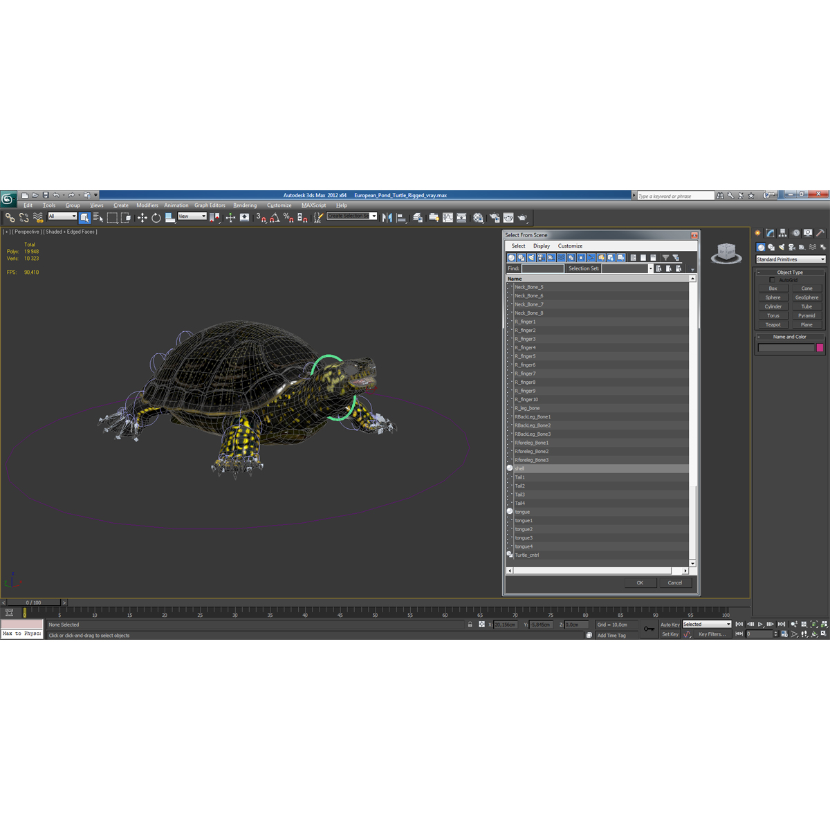 3D model European Pond Turtle