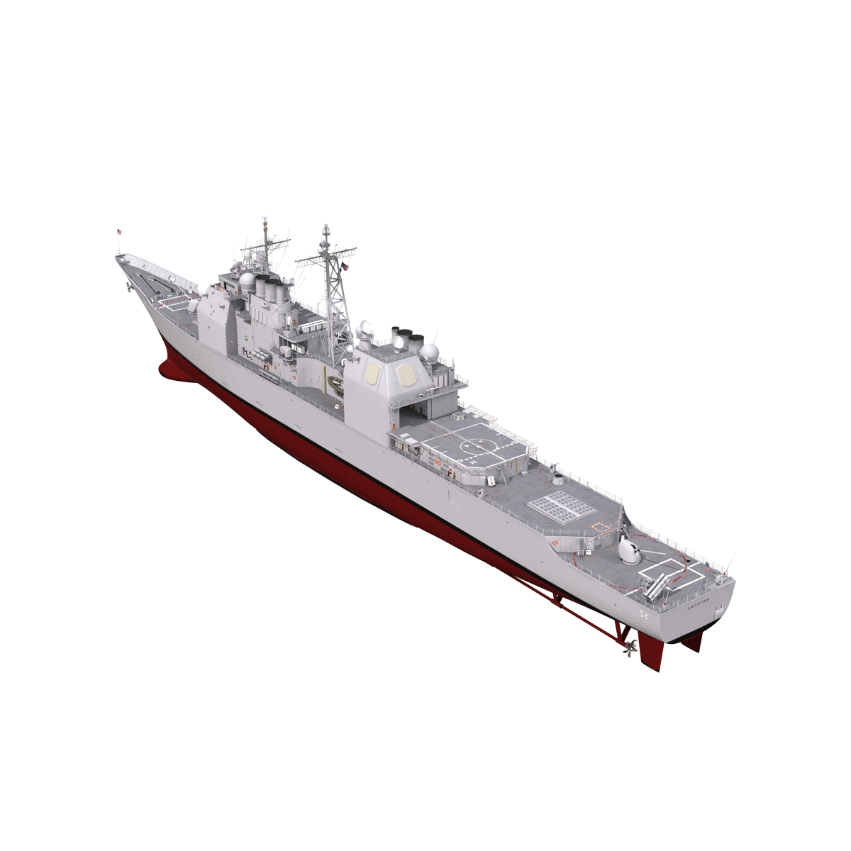 3D model Ticonderoga Class Cruiser Antietam CG 54