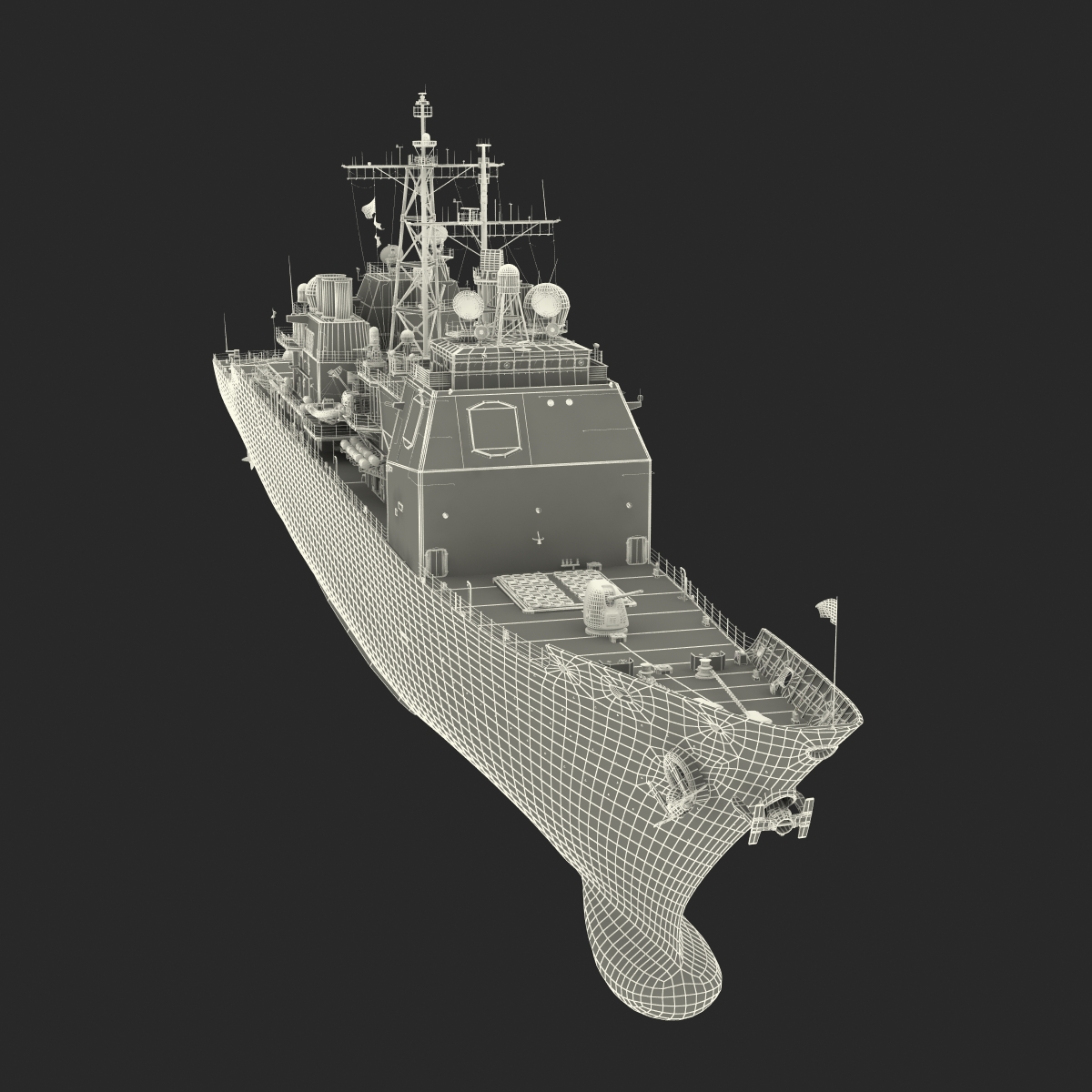 3D model Ticonderoga Class Cruiser Antietam CG 54