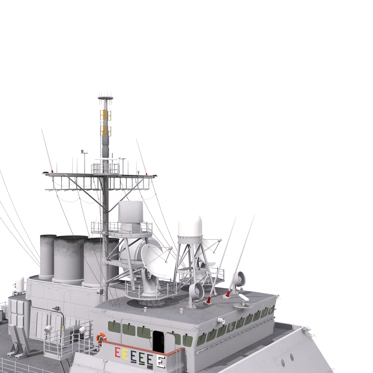 3D Ticonderoga Class Cruiser Bunker Hill CG 52 model