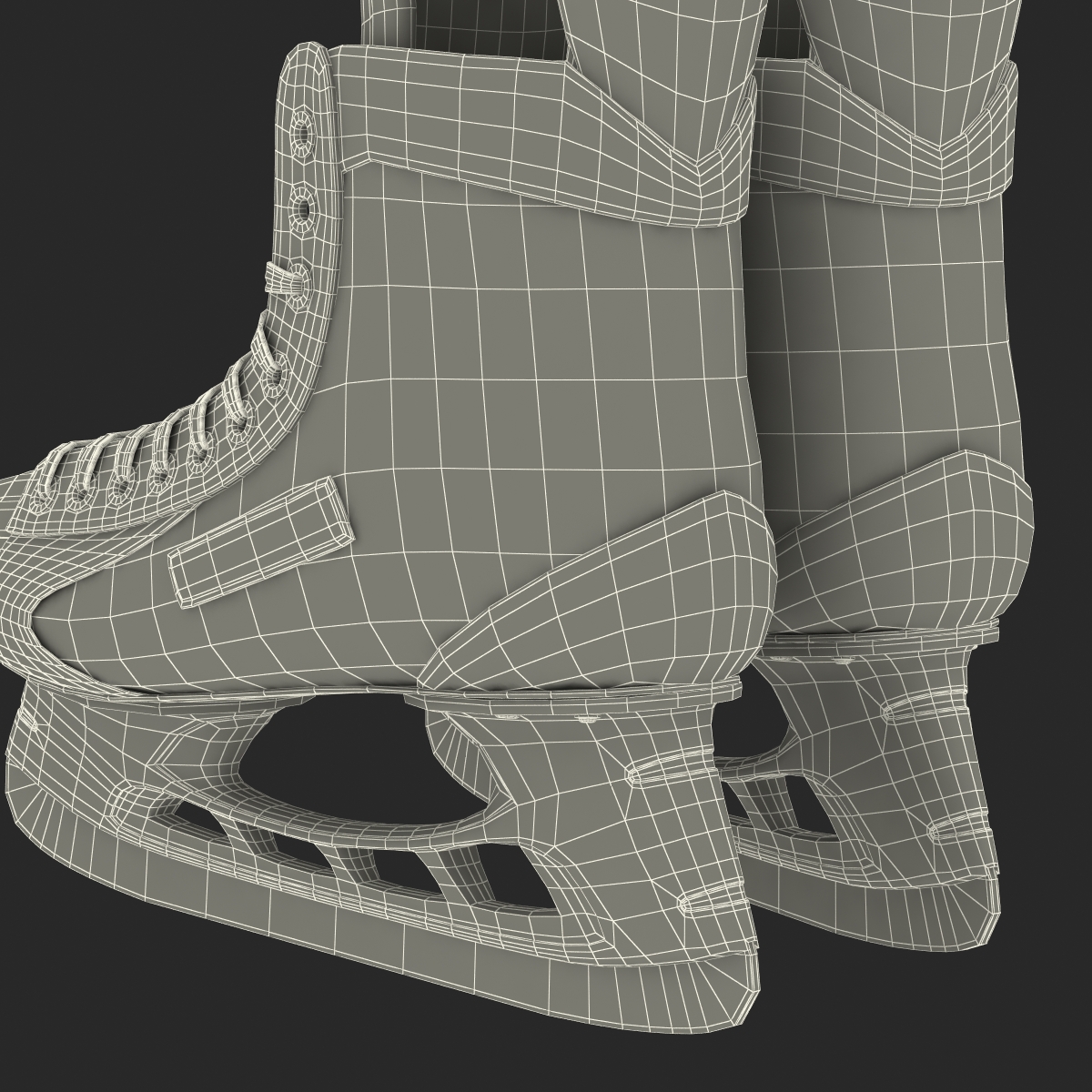 Hockey Skates Bauer 3D model