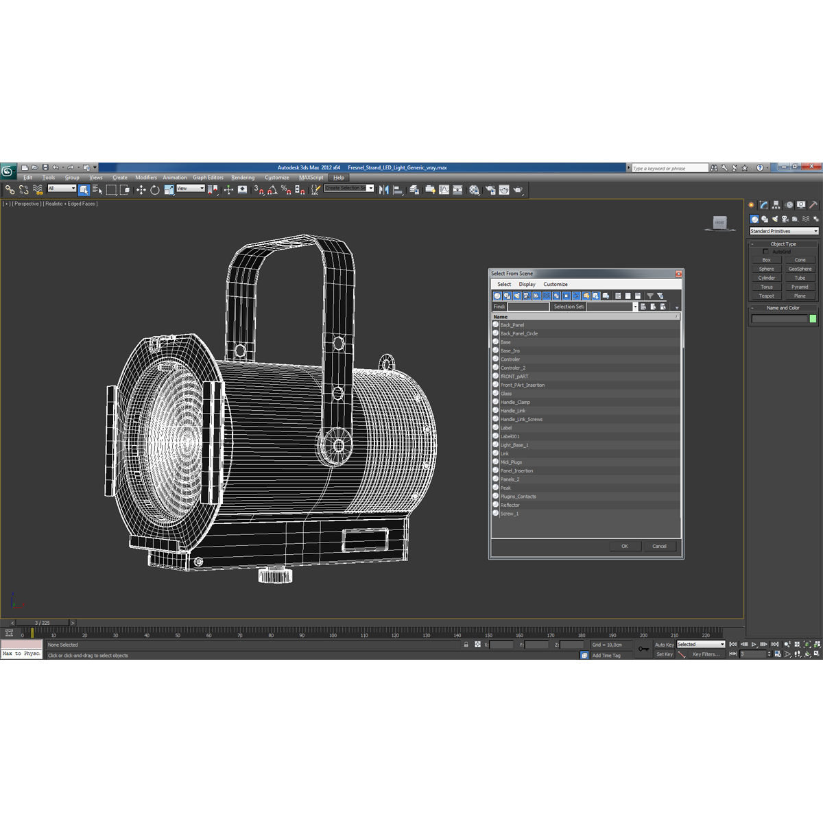 Fresnel Strand LED Light Generic 3D