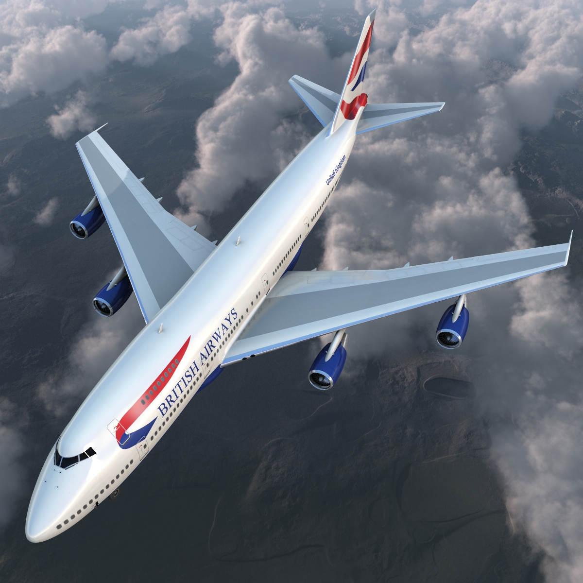 3D Boeing 747 200B British Airways