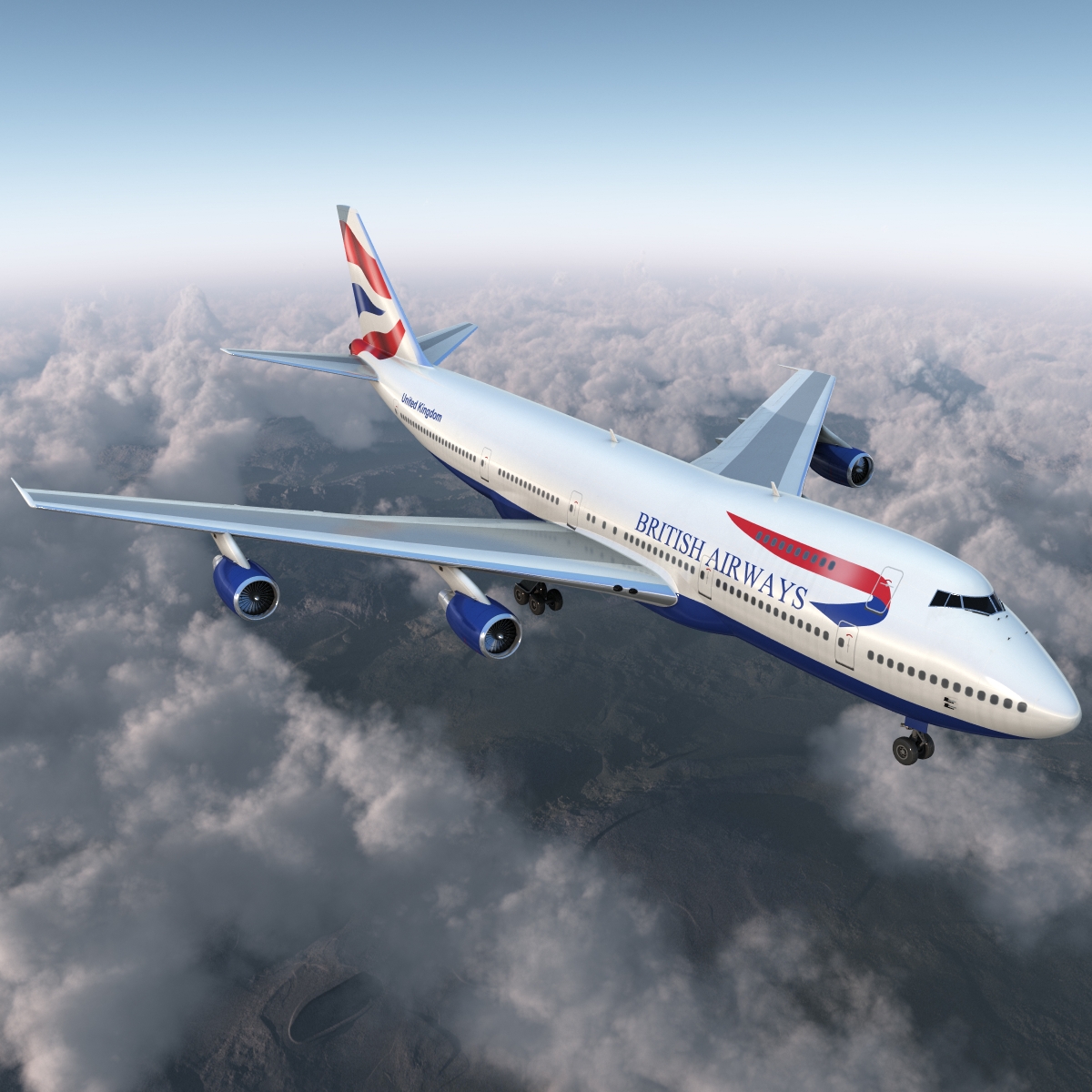 3D Boeing 747 200B British Airways