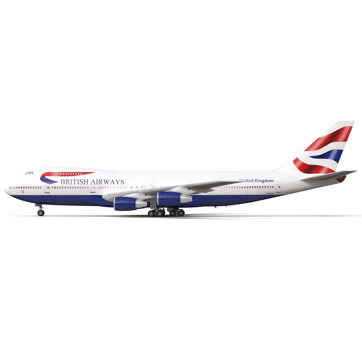 3D Boeing 747 200B British Airways