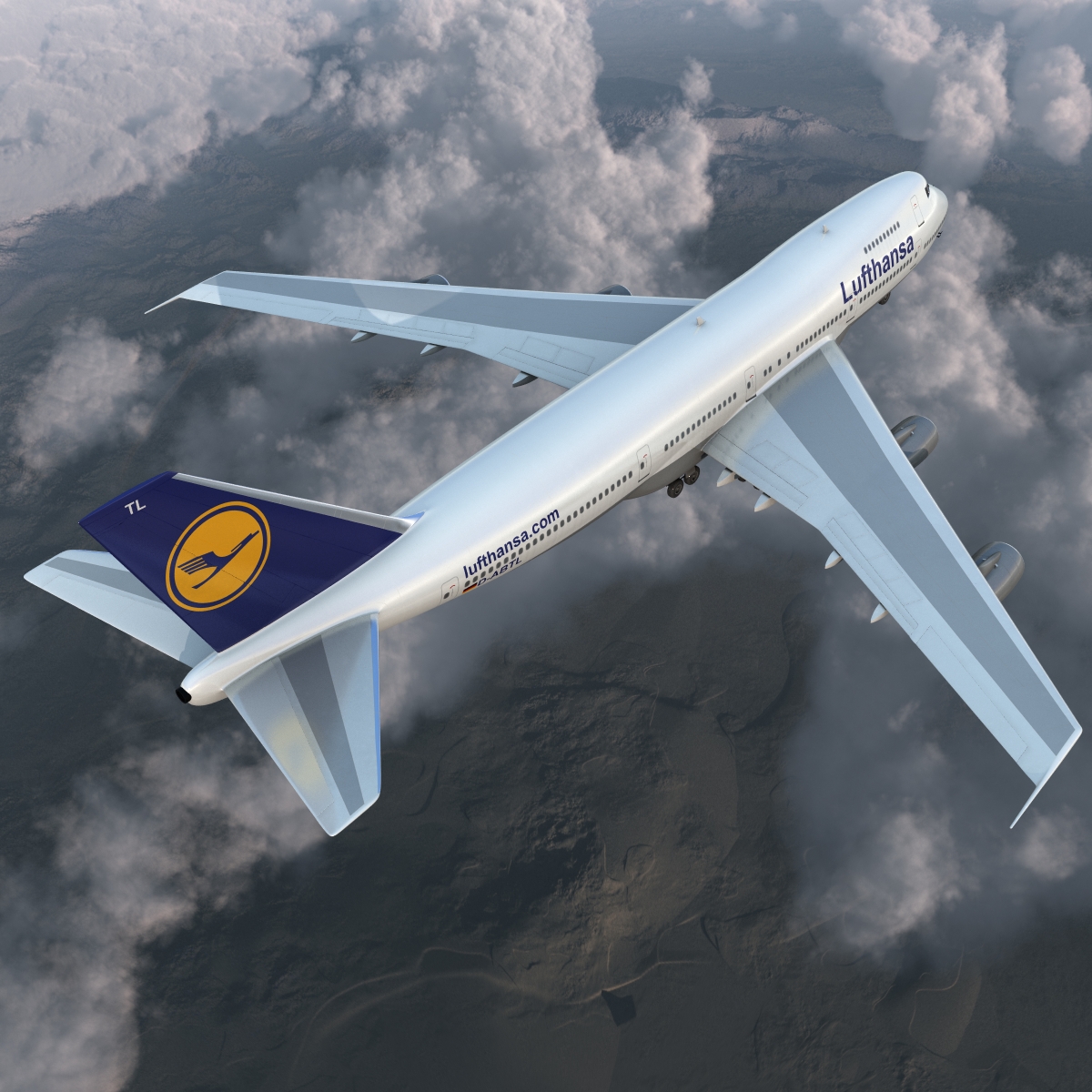 3D model Boeing 747 200B Lufthansa