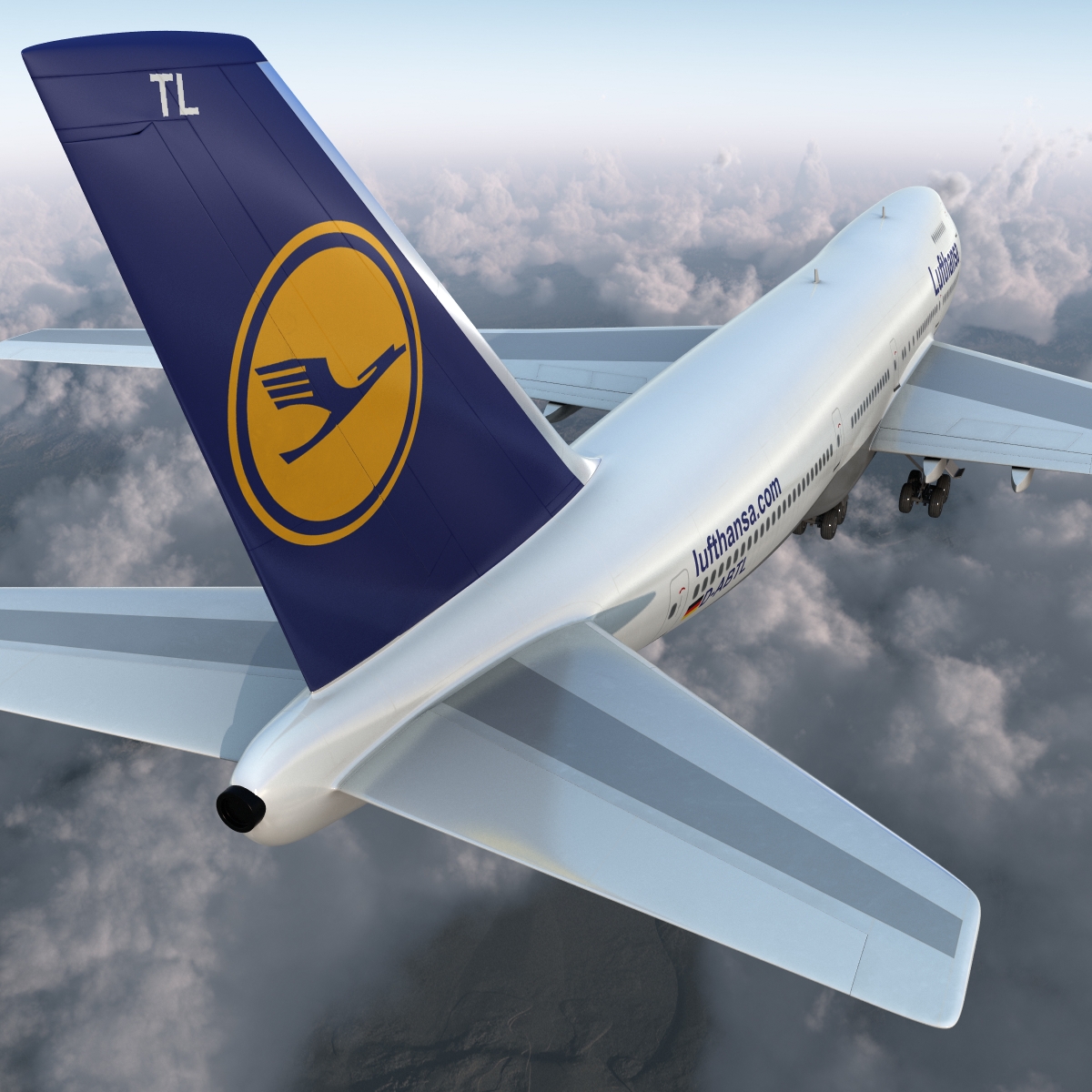 3D model Boeing 747 200B Lufthansa