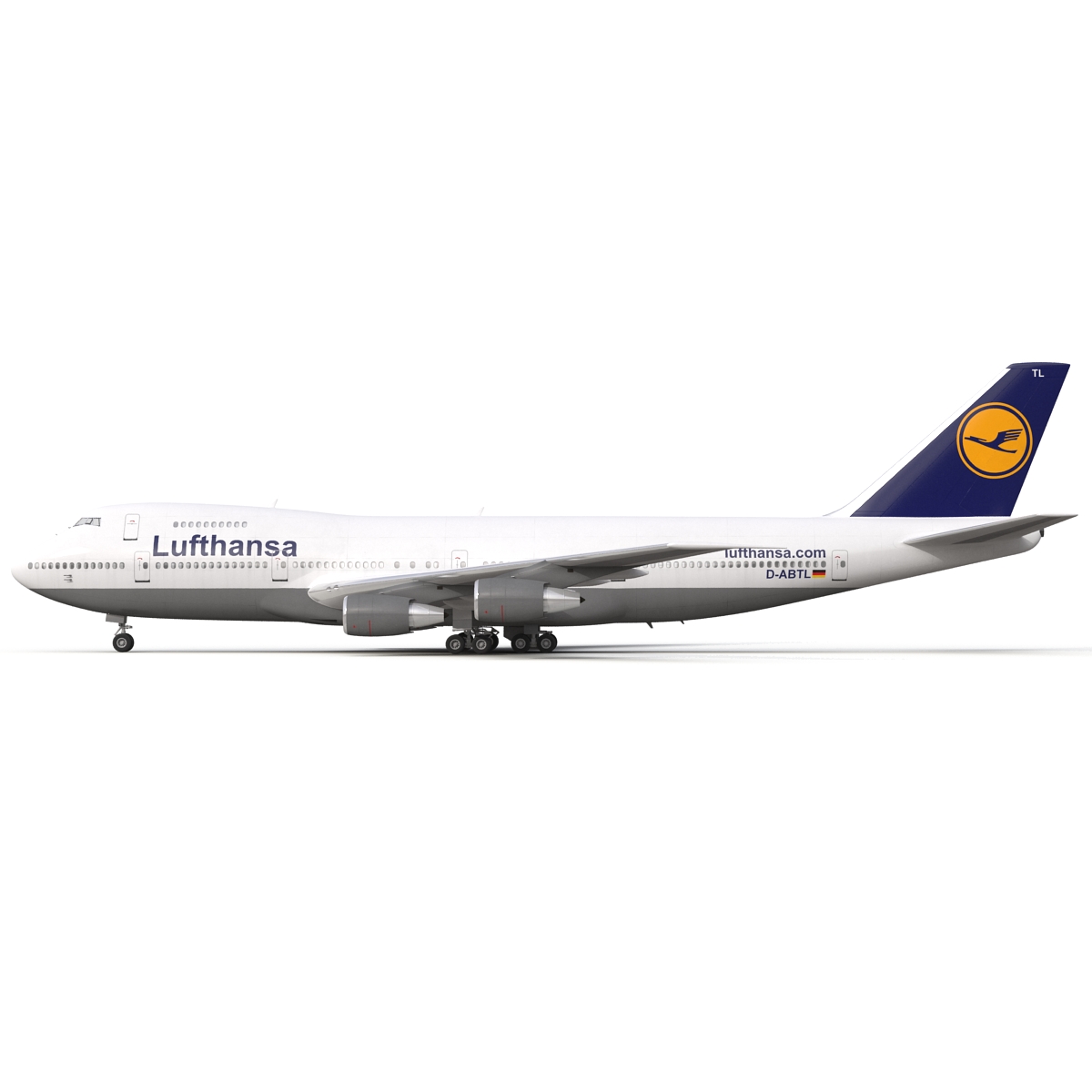 3D model Boeing 747 200B Lufthansa