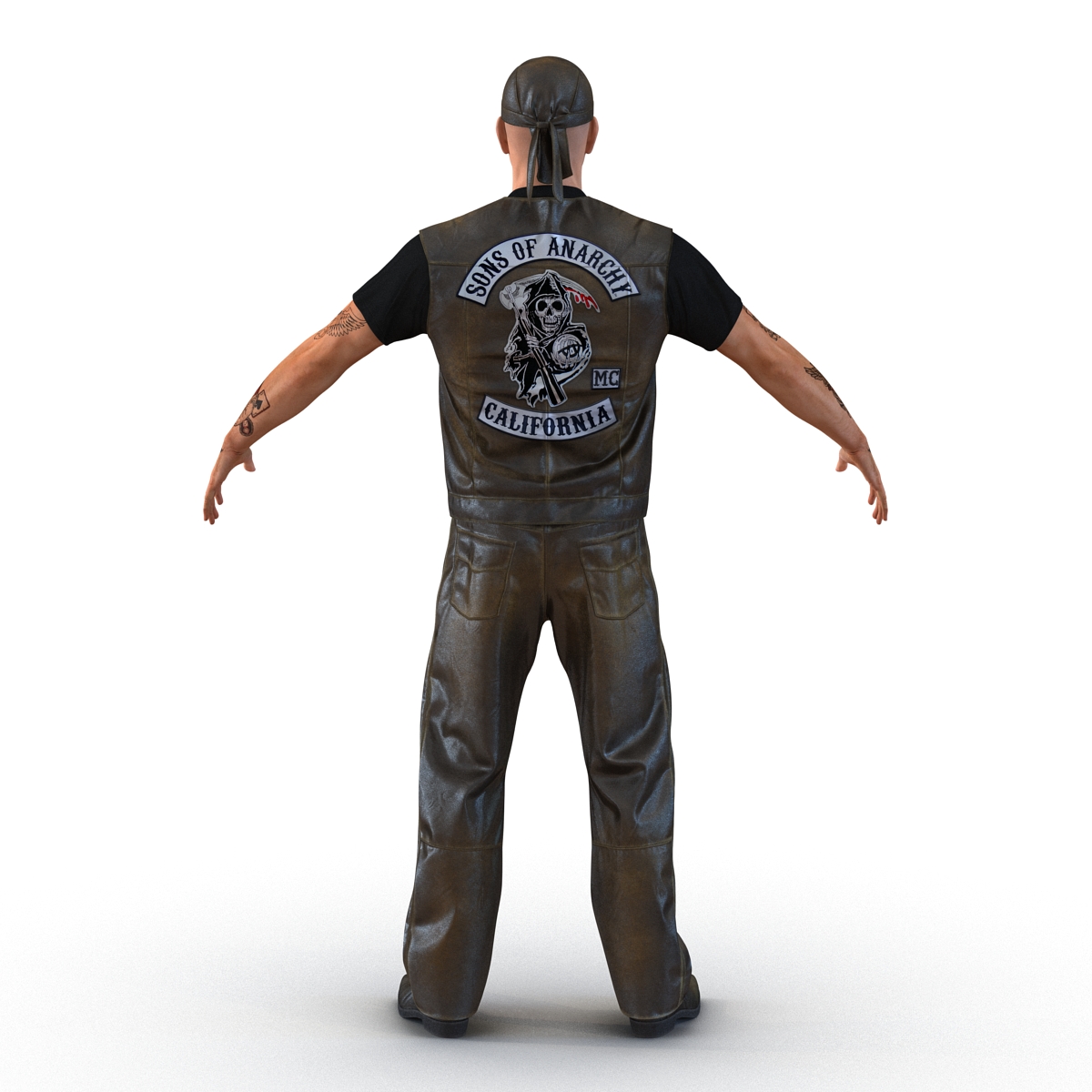 3D model Biker Man with Fur 2