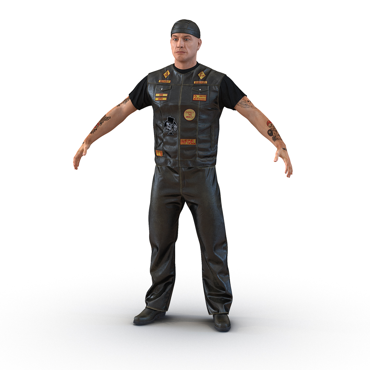 Biker Man 3D model