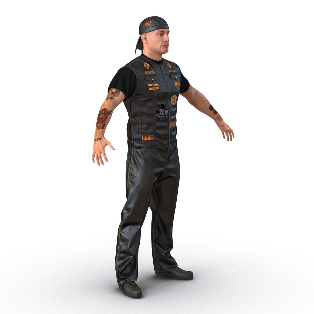 Biker Man 3D model