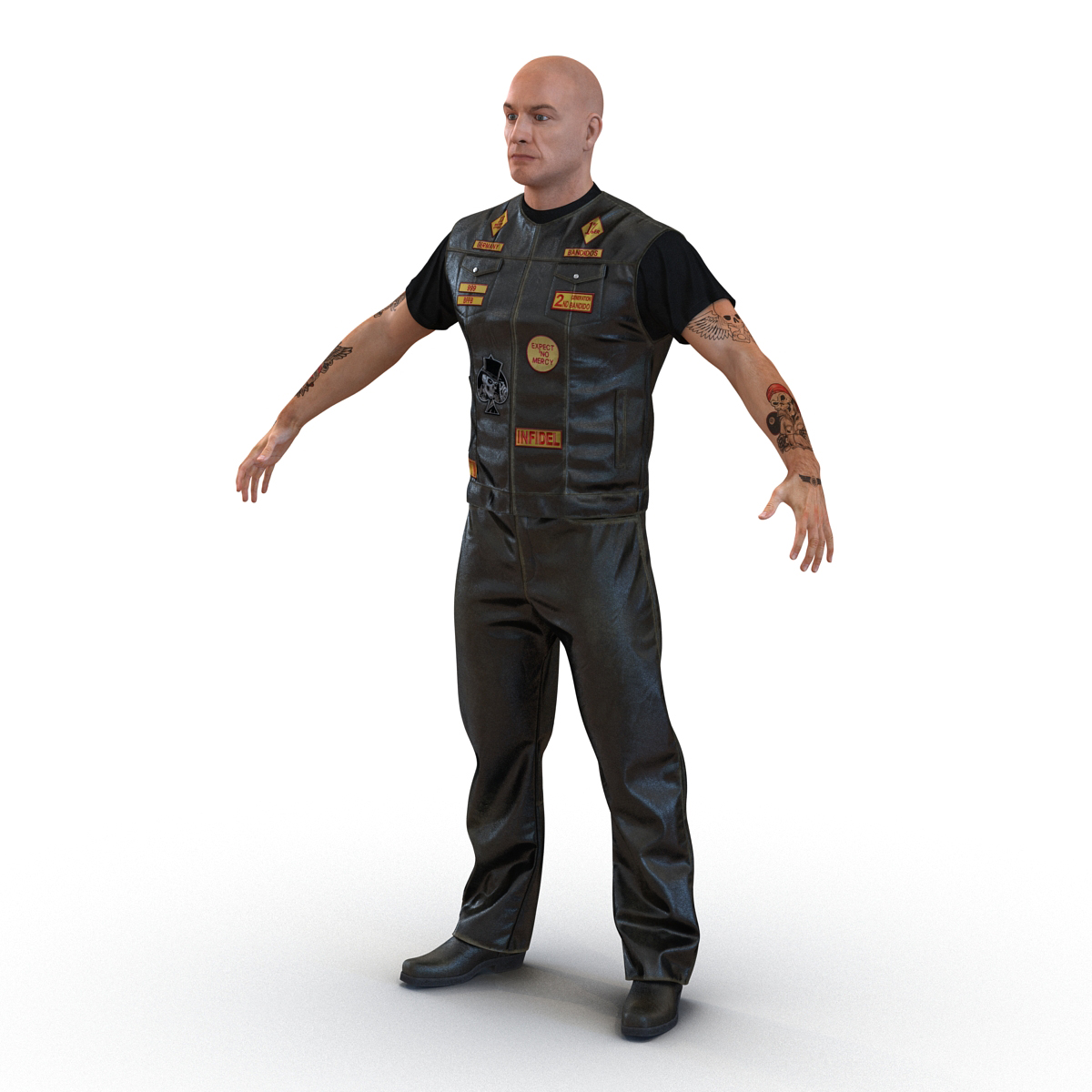 Biker Man 3D model