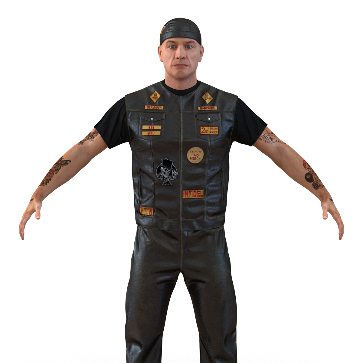 Biker Man 3D model