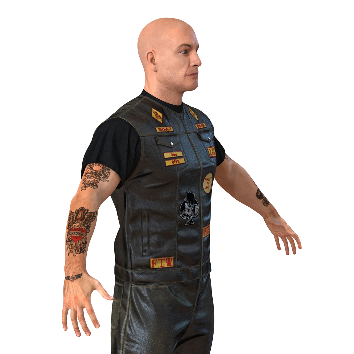 Biker Man 3D model