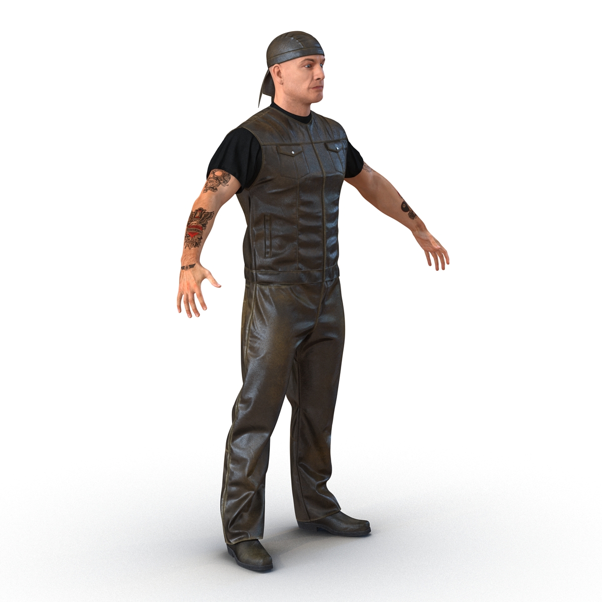 Biker Man Generic 2 3D model