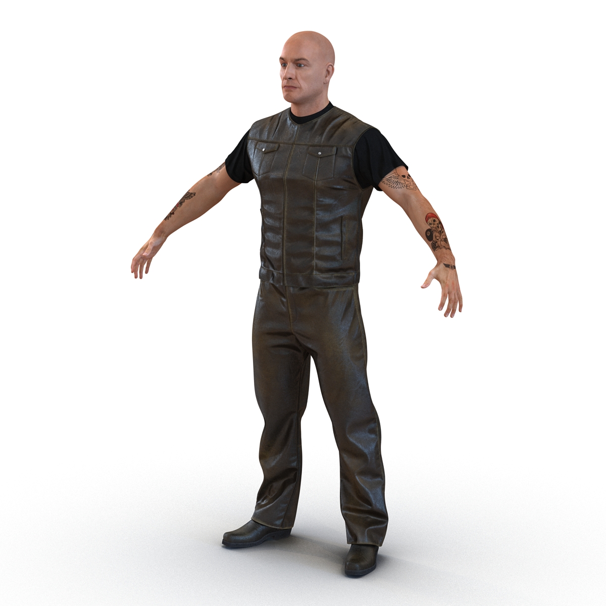 Biker Man Generic 2 3D model