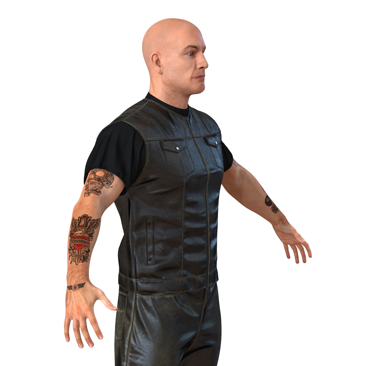 Biker Man Generic 3D