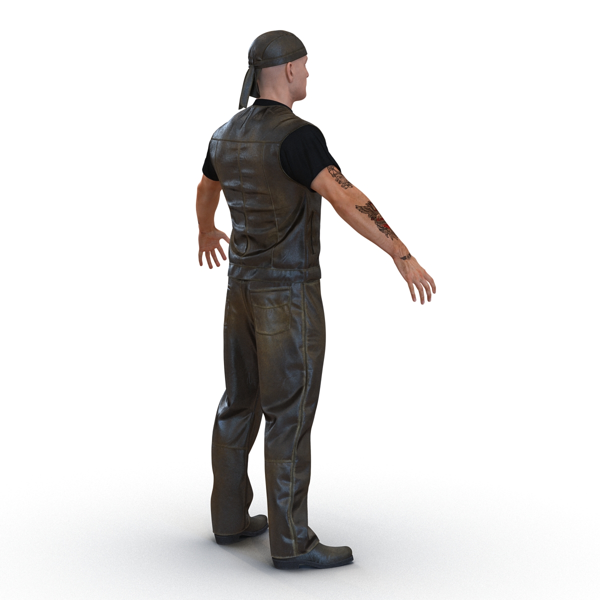 3D Biker Man Generic 2 Rigged