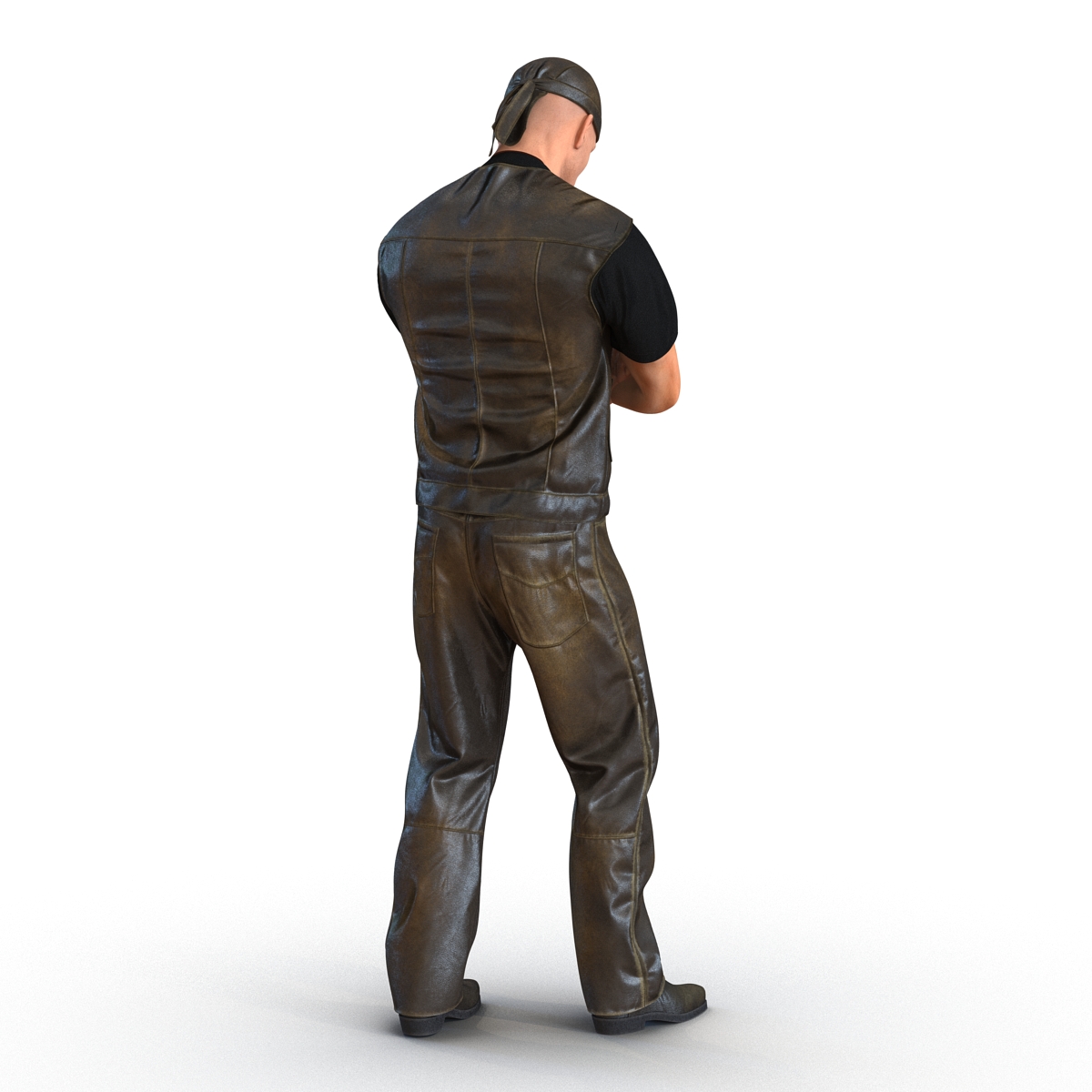 3D Biker Man Generic 2 Rigged