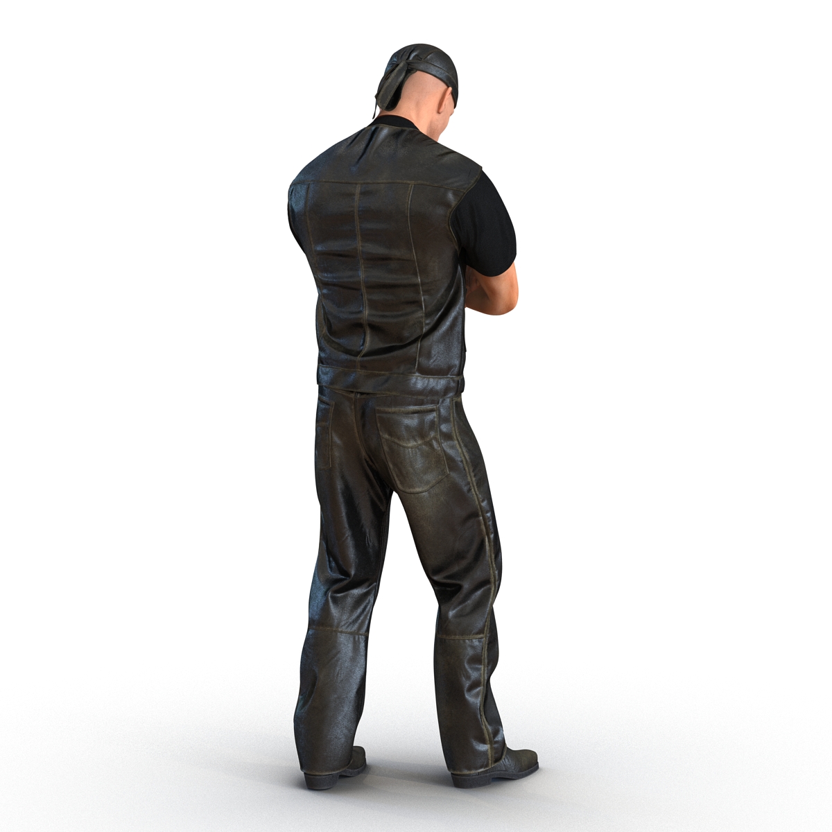 Biker Man Generic Rigged 3D model