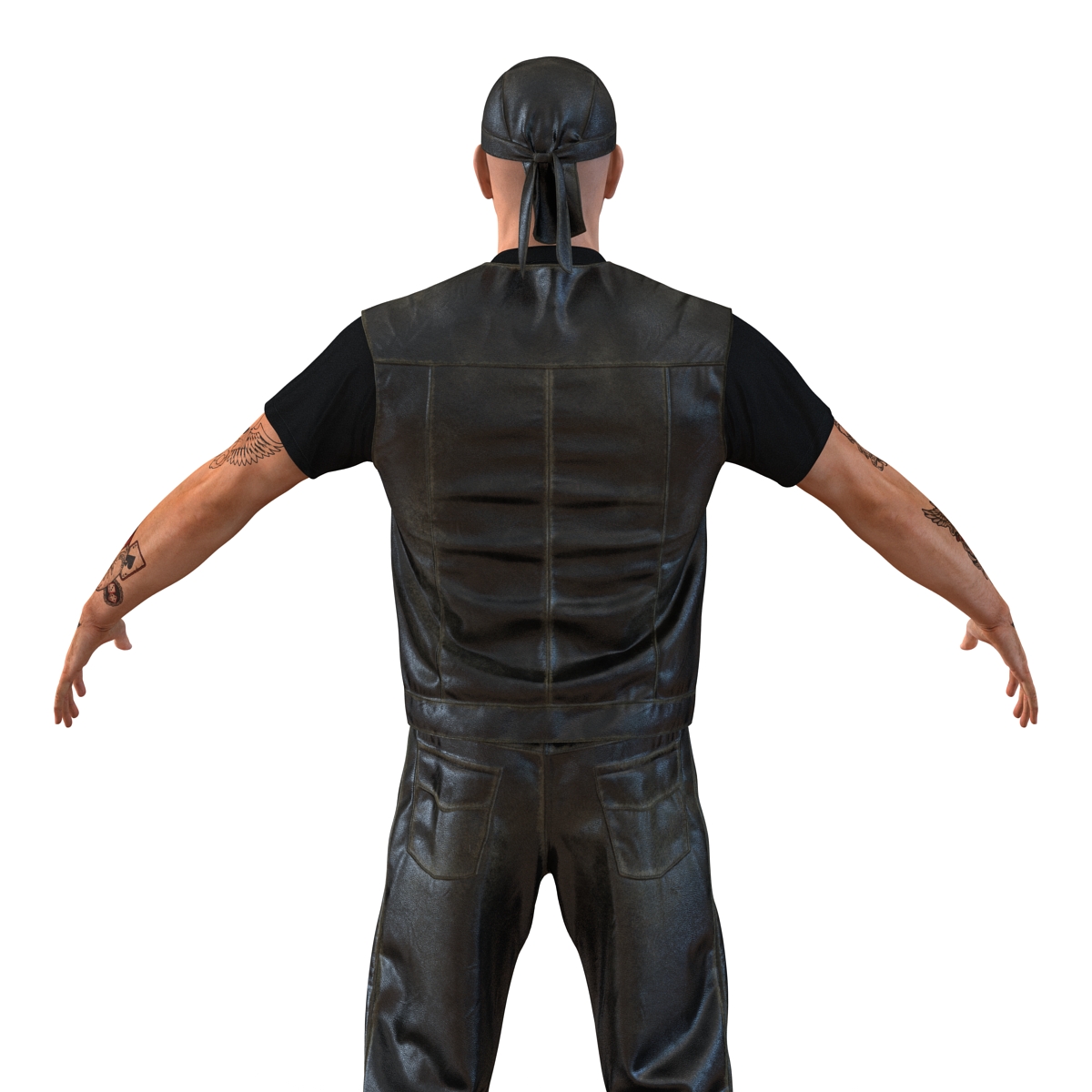 Biker Man Generic Rigged 3D model