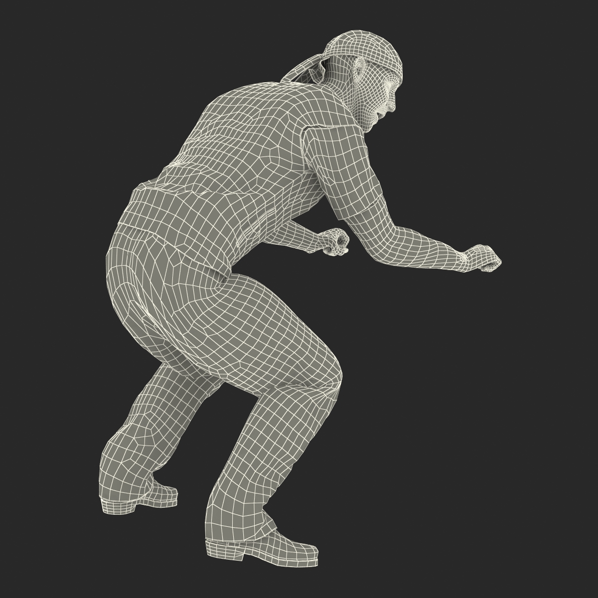 Biker Man Generic Rigged 3D model