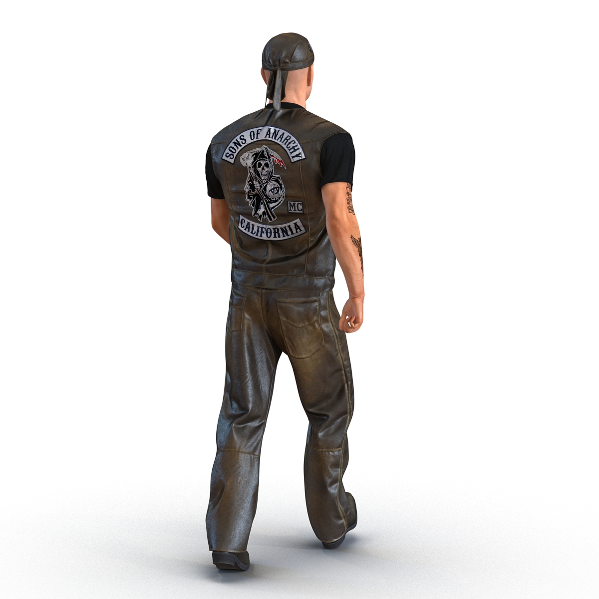 3D Biker Man Rigged 2 model