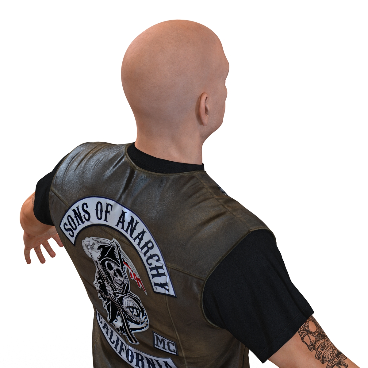 3D Biker Man Rigged 2 model