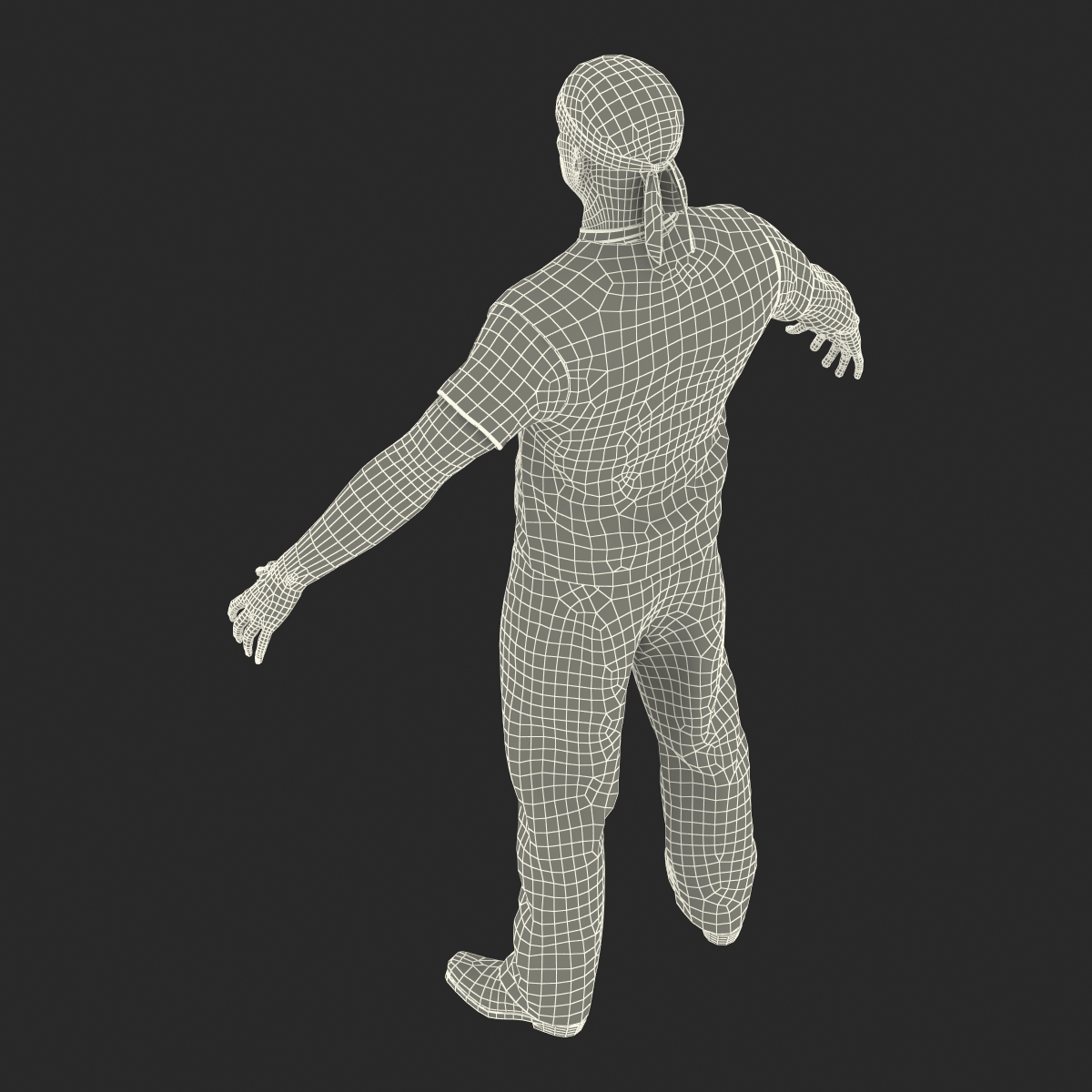 3D Biker Man Rigged 2 model